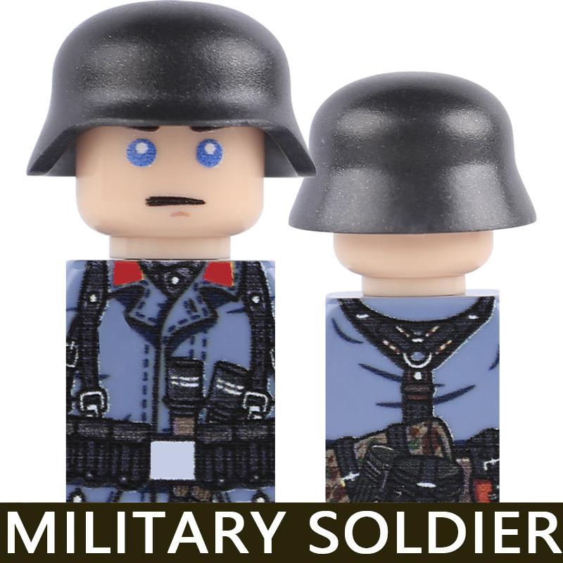 WW2 Military Soldier Figures Building Blocks Army Japanese Warrior Medical Nurse Officer Infantry Helmets UV Printed Bricks Toys