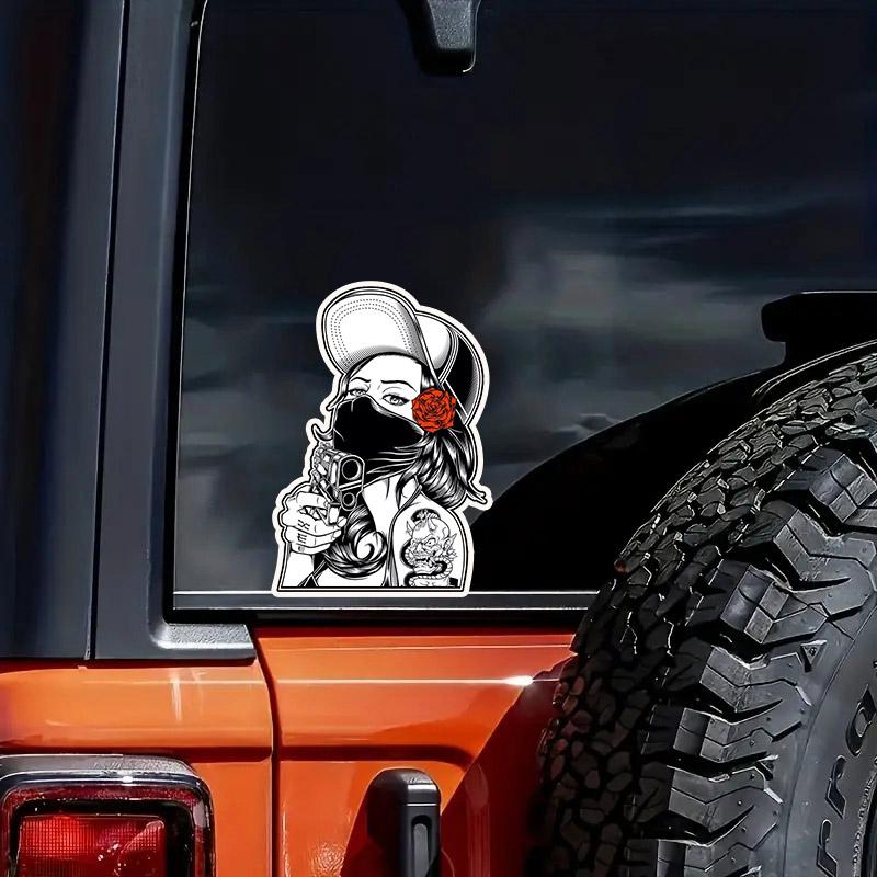 Pirate Carl Double-Edged Skull Poster Sticker Self-Adhesive Removable for Car Room Decoration HE96