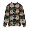Women's Fashion Casual Long Sleeve Christmas Printed Round Neck Knitted Top