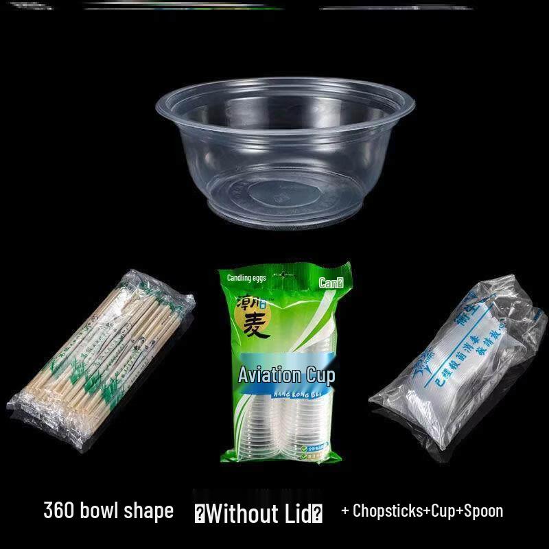ZISIZ Thickened Disposable Bowl and Chopsticks Set