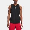 Under Armour Curry Performance Basketball Training Breathable Quick-Dry Sports Casual Hurdle Vest Men Vests Black 1362587-001