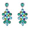 Pinkdudu Fashion Alloy Rhinestone Flower Drop Earrings European Personality Earrings For Women PD858