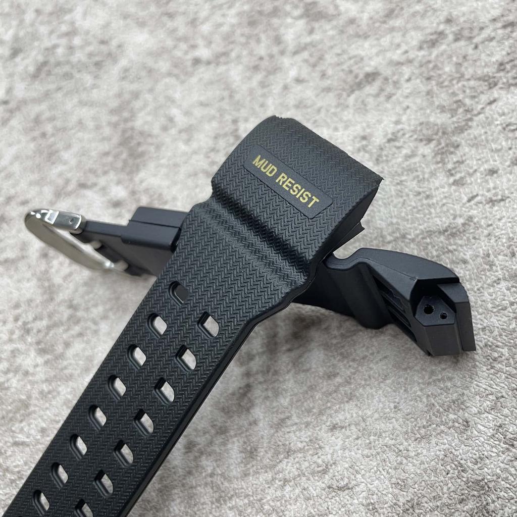 Natural Resin Replacement Watch Strap Casio G Shock Master Men's GG-1000/GWG-100/GSG-100 (Black)