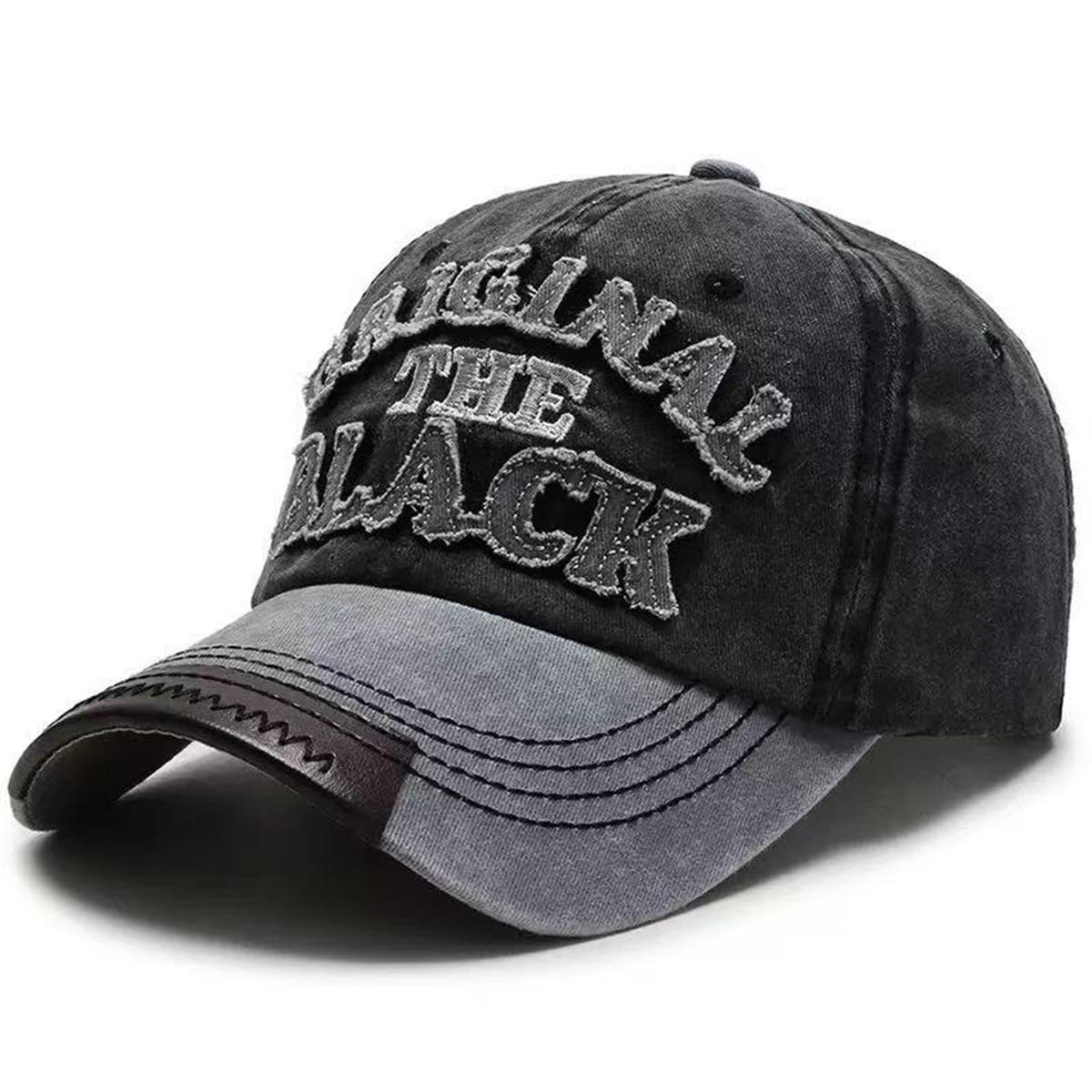 

Unisex The Black Water Wash Embroidery Baseball Caps Spring Autumn Outdoor Adjustable Casual Hats Sunscreen Hat Sports Cap