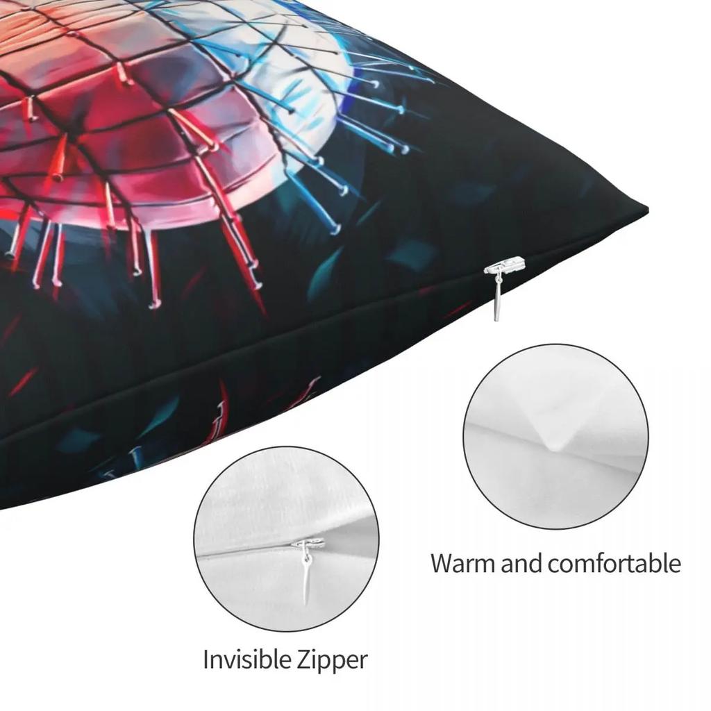 Pinhead Hellraiser Hellbound Pillowcase Printing Fabric Cushion Cover Halloween Horror Movie Throw Pillow Case Cover 45X45cm