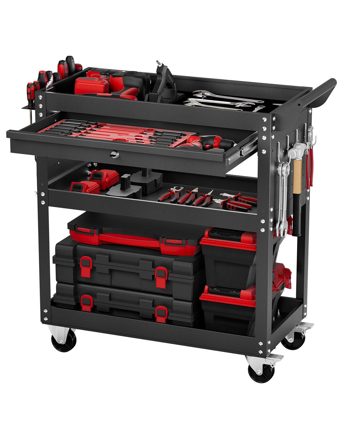 VEVOR 4-Tier Tool Cart with Wheels