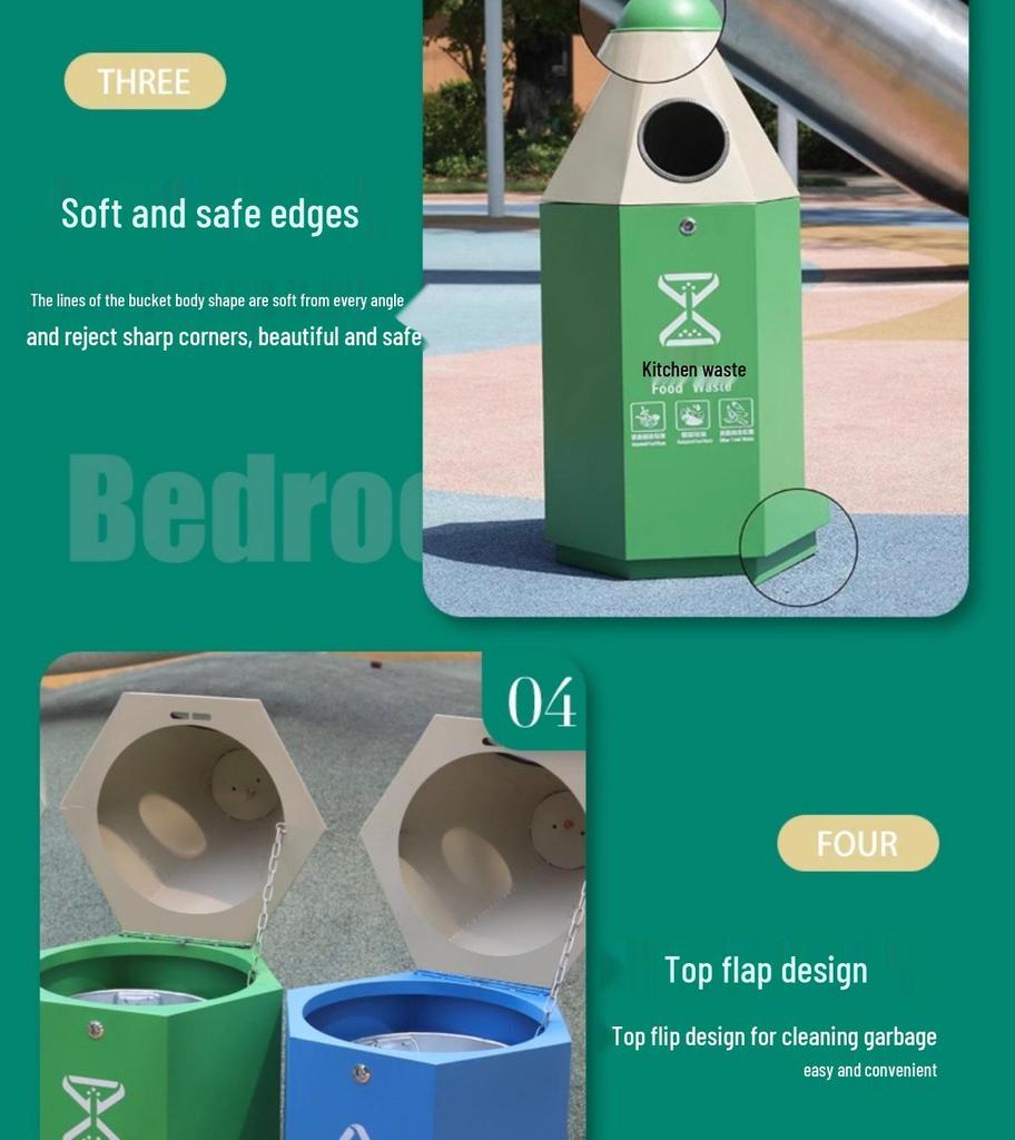 Cartoon Creative Outdoor Kindergarten Playground Trash Bin
