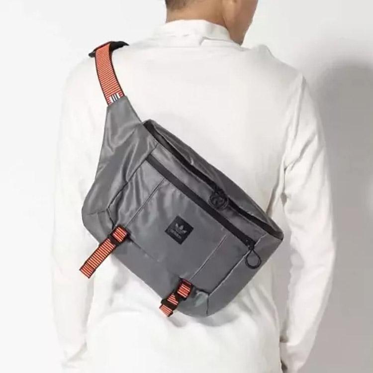 New Adidas Originals Polyamide Sling Bag Shoulder Bag Crossbody Bag Fanny Pack Large Size Unisex Gray FM1292