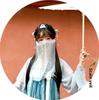 Pure Color Face Veil Women's Hanfu Style Half Transparent Sunscreen Headwear Fashionable Accessory for Various Occasions
