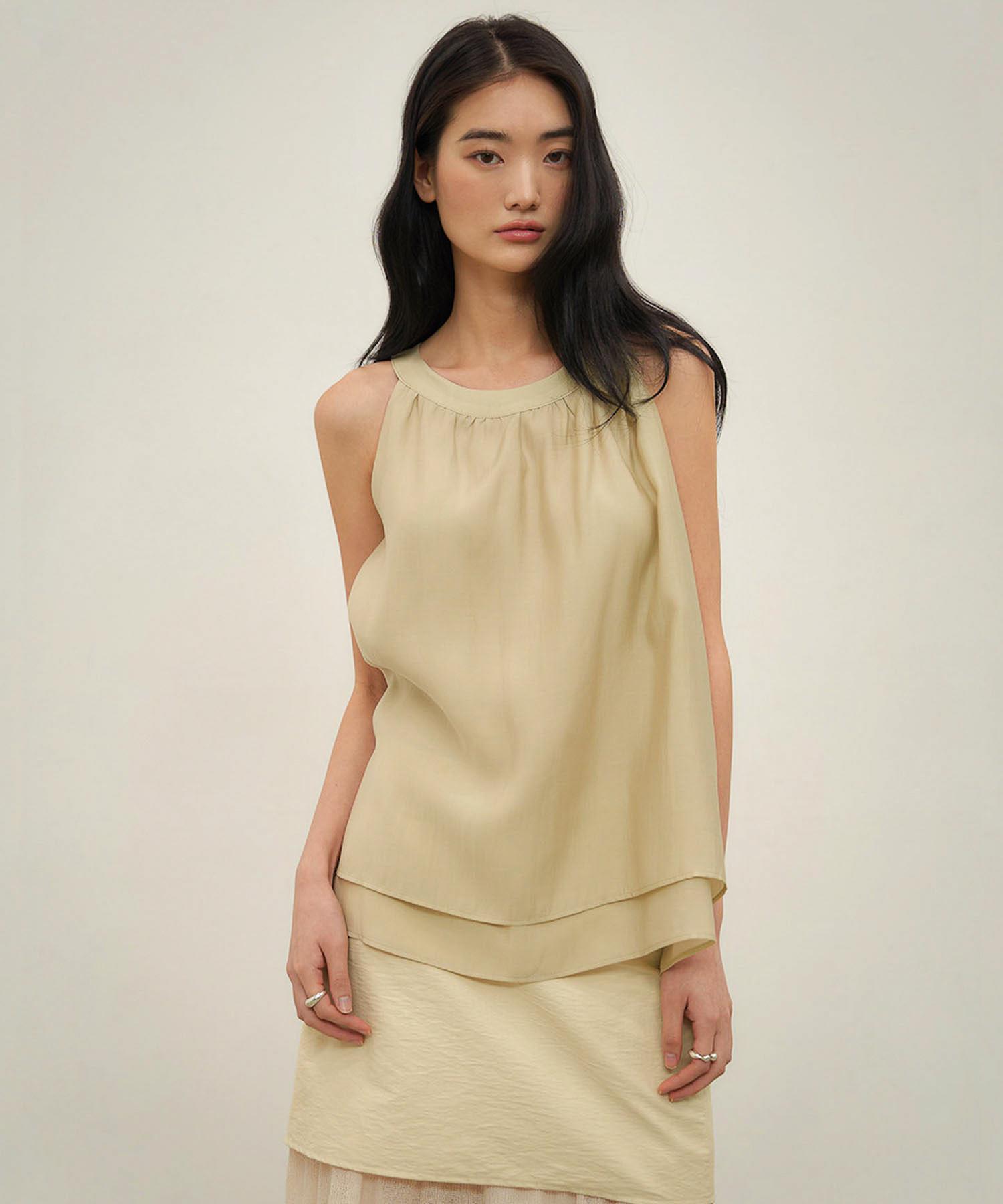 Auro Fog Halter Top [ Beige ]