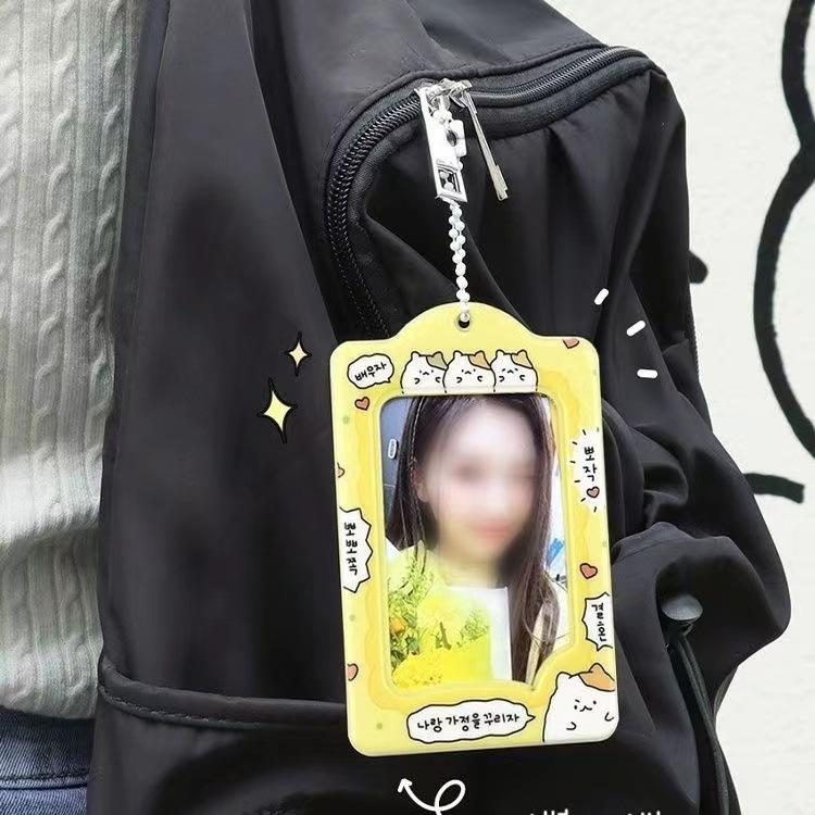 Animal drăguț din desene animate coreeană Casetă de dialog Manșon pentru carduri Transluciditate Foto de 3 inchi Kpop Star Colectare card comemorativ Suport pentru carduri