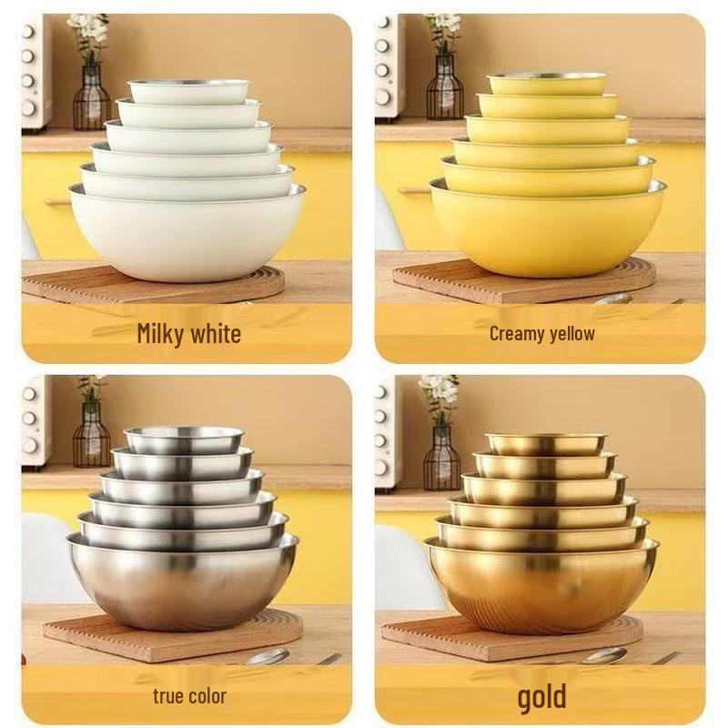 

ZISIZ 304 Stainless Steel Mixing Bowl with Scale