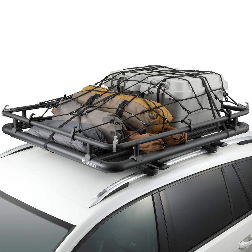 Carmate INNO Car Cargo Medium 8mm Wire 12 Detachable Prevents Cargo from Luggage Net IN812 Net, (100x100cm), Diameter, Extra-Thick Rubber, Hooks, 200%