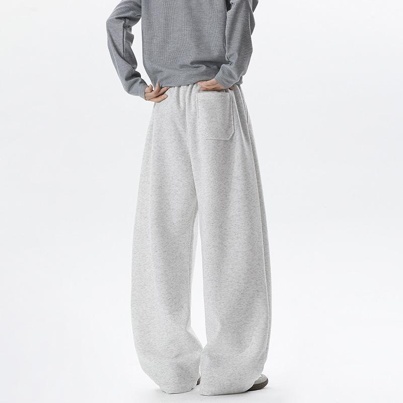 Pants heavy lazy autumn and winter simplicity are straight wide legs loose drape casual pants men vi sports trousers