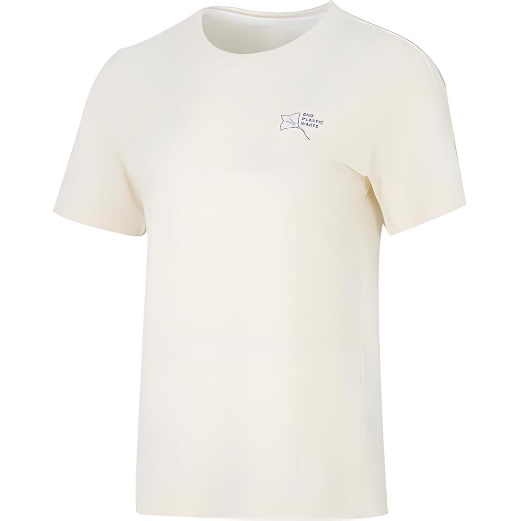 Adidas T Shirts Women's Beige Crew Neck Moderate Straight Fit HE7339