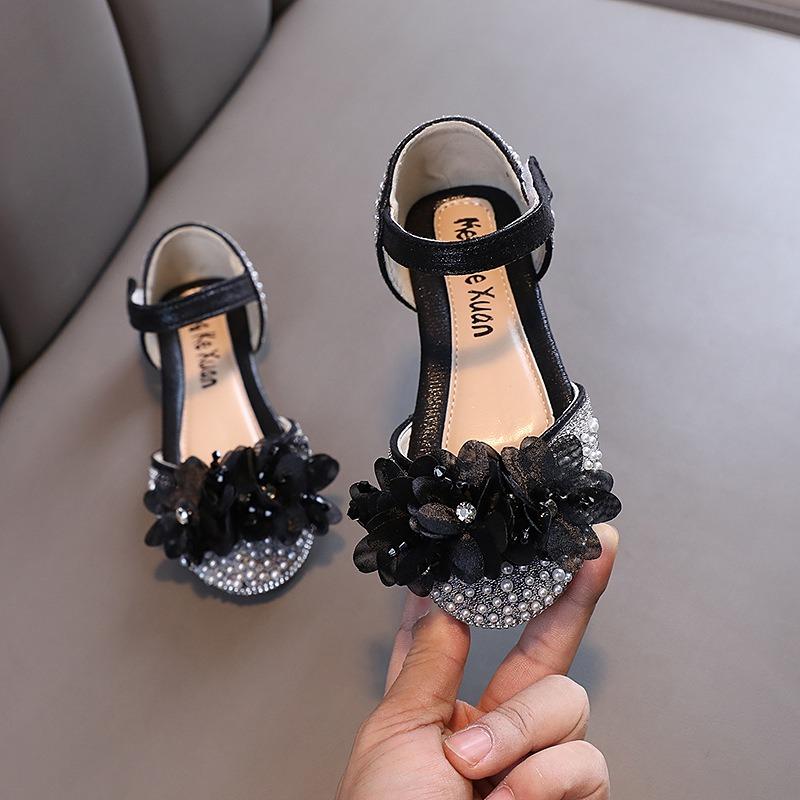 Spring-autumn new style ladylike baby girl girls' princess rhinestone flat shoes, leather shoes, dance performance shoes