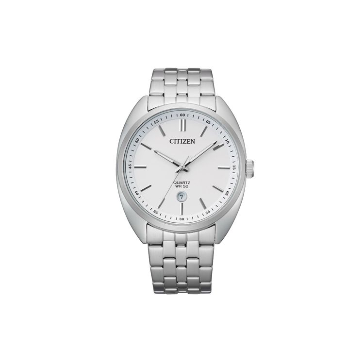 Citizen Minimalist Casual Quartz Movement Stainless Steel Strap Watch Men watches White BI5090-50A White Dial