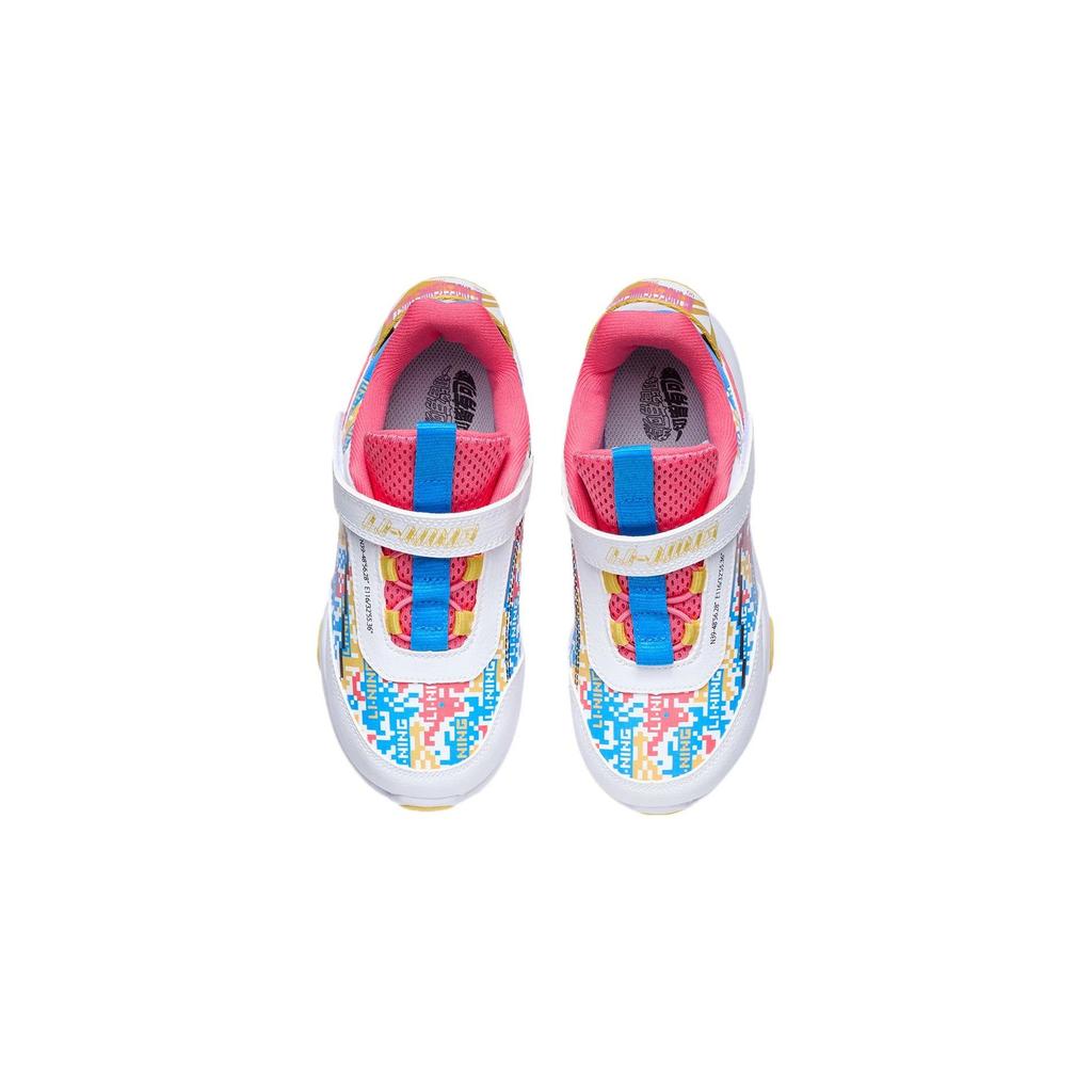 Li Ning Childrens Xuanbu Comfortable Sports Non-Slip Shock Absorbing Wear-Resistant Breathable Casual Shoes Kids Casual Shoes Bright-Red YKNR110-15