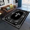 Gothic Black White Carpet Mat Rug Vintage Pattern Non-Slip Floor Mat for Living Room Bedroom Decoration May Be Given As A Gift