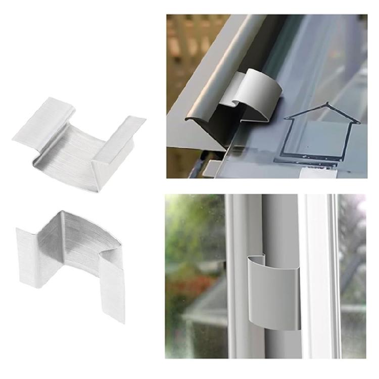 Professional Greenhouses Glass Retainer Clip 25/50pcs 25mmx10mmx15mm Reinforced Stainlesses Steel Horticulture Clip