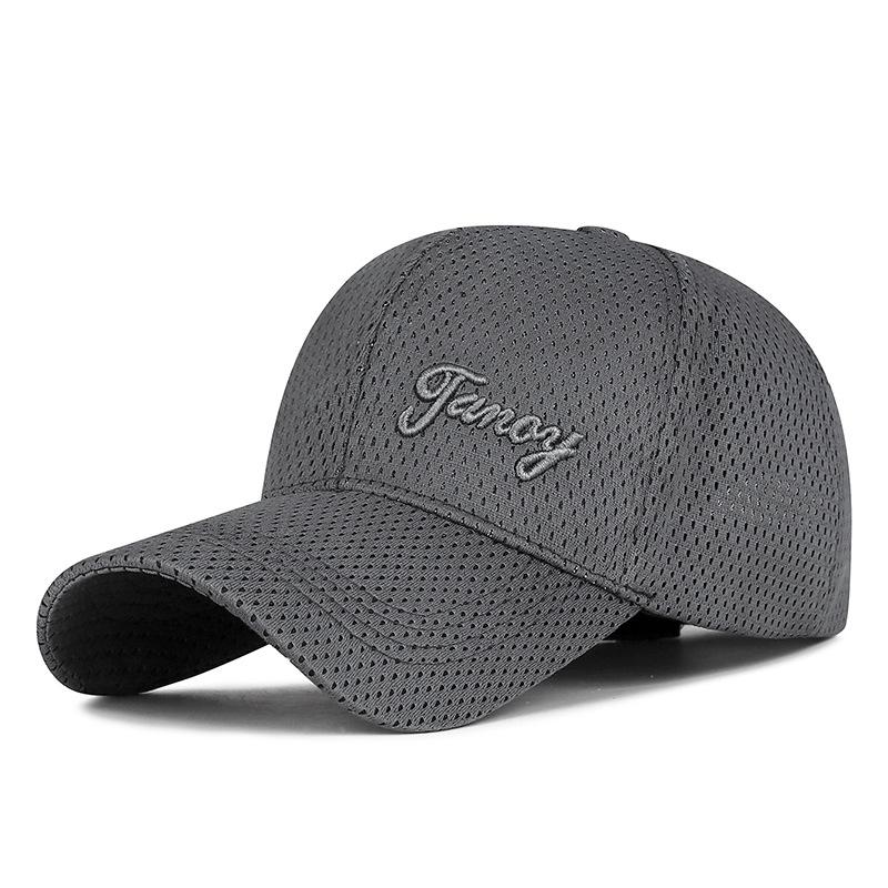 Spring Summer Cap Men's Mesh Breathable Letter Embroidery Baseball Cap Outdoor Sunshade Fishing Cap
