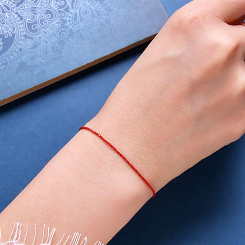 

Парные браслеты на ногу Подруги Пара Минималистичные Этот год животного Красная веревочка Small Jin Xi bracelet 1mm [14-16]]