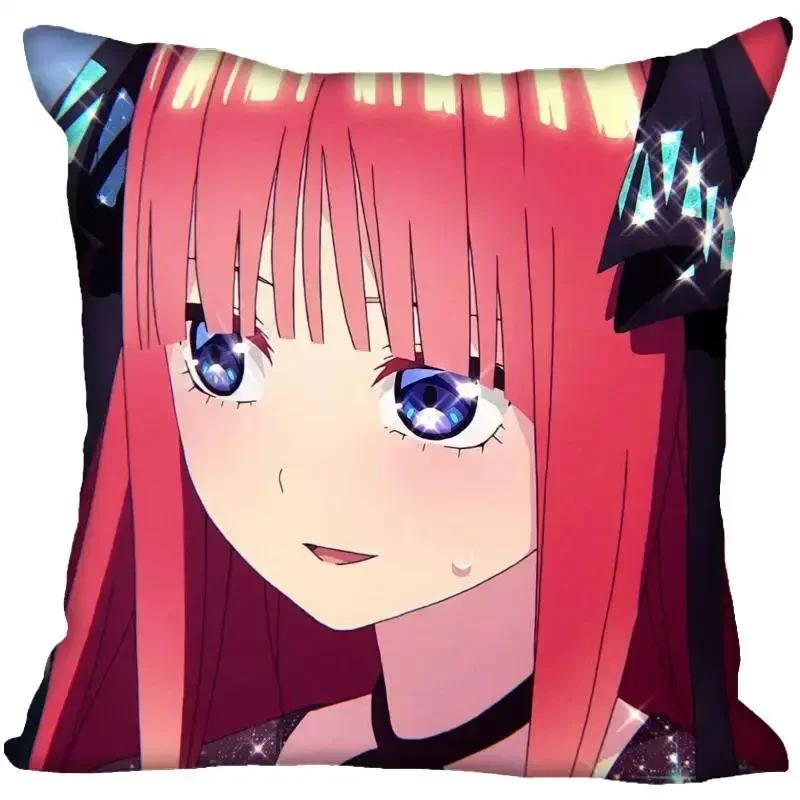 Anime Girl Nino Nakano Pillow Case High Quality Satin Fabric Pillowcase Decorative Pillow Cover Wedding Decorative