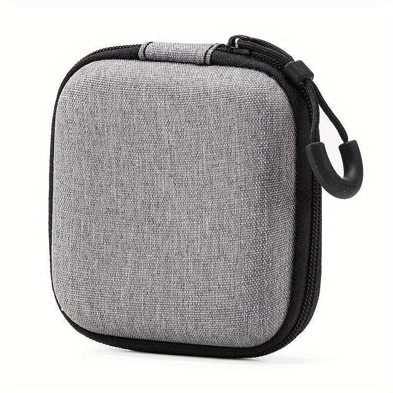 Mini Earphone Storage Bag Hard Shell Data Cable Organizer Box Portable Travel Gadgets Protective Cover Solid Color Large Capacity Case