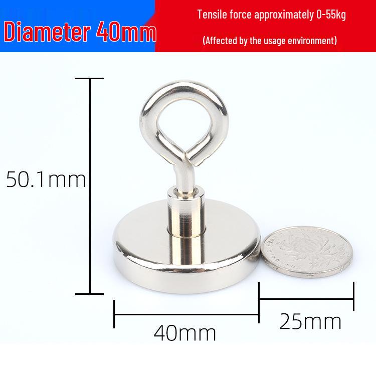 Strong No-Drill Round Magnetic Eyelet Hook with Powerful Suction