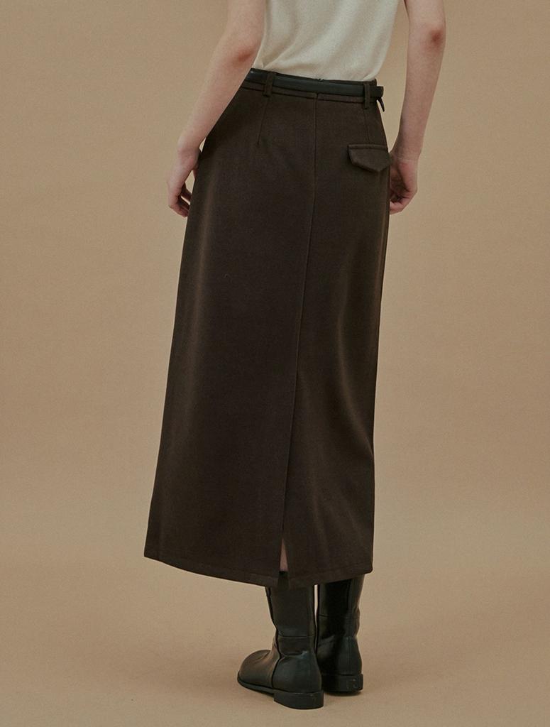 Teuwi Bennich Wool Long Skirt (Belt Set)