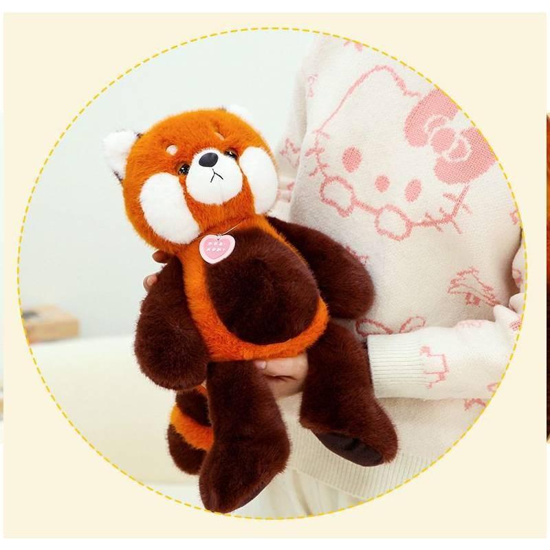 Plush Brown Raccoon Toys Animal Stuffed Dolls Bedroom Decorations Gifts Kids