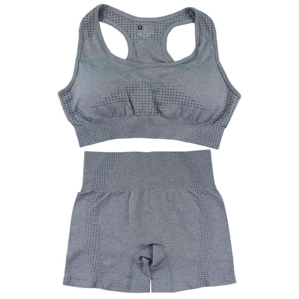Seamless Two-Piece Racerback Tank & Shorts Yoga Set for Women
