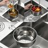 Stainless Steel Sink Drain Strainer Basket Multifunction Kitchen Food Catcher Vegetable Fruit Colander For Filter Kitchen Waste
