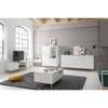 Meuble TV Scandinave GÖTEBORG - Blanc - 2 Portes - L 160 X P 40 X H 50 Cm