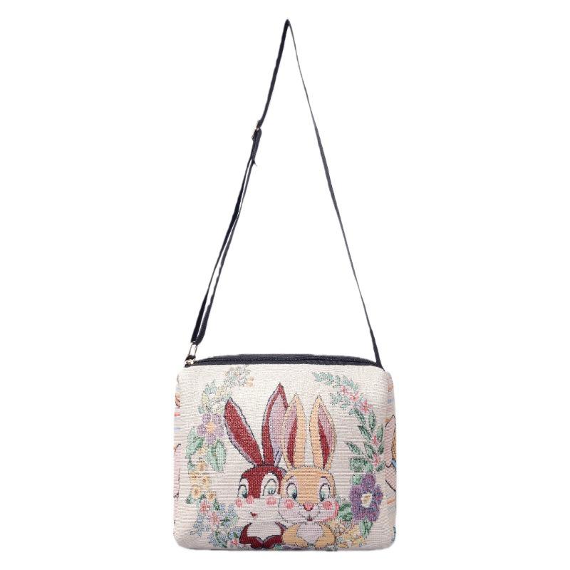 Bolsa Bordada Dupla Face Estilo Étnico, Bolsa Quadrada Pequena Feminina, Bolsa Transversal, Bolsa Pequena Leve, Bolsa de Viagem