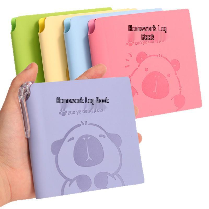 Yaoji First Grade Homework Record Book with Pen Holder - Thickened and Portable for Primary Students