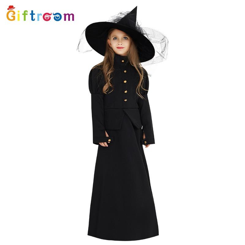 Halloween Masquerade Funny Costume Glinda Long Dress Witch Game Uniform Witch Dress Up