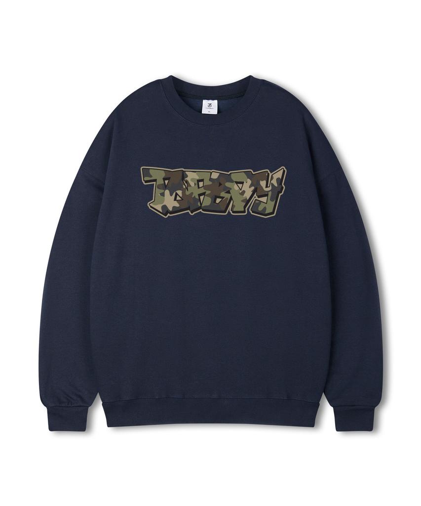 TOPBOY Camo Vibe Oversized Brushed Print Sweatshirt