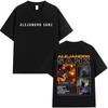 Sänger Alejandro Sanz Grafik Mode T-Shirt Sommer Harajuku T-Shirts Gothic Herren reine Baumwolle T-Shirt Lässig Retro Tee Geschenk für Fans