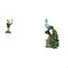 Waiter Frog Peacock Statue Animal Sculpture Creative Decorative Figurine Collection Elegant Tabletop
