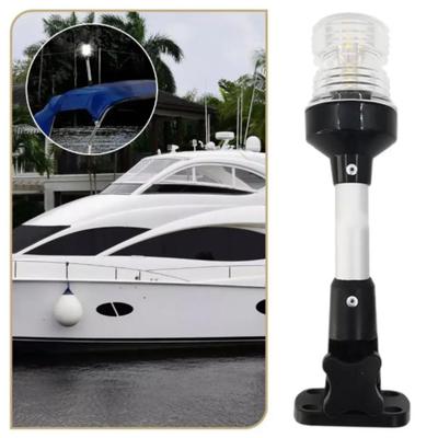 Aluminum Alloy Rod LED Anchor Light Fold Down Design 12-24V DC Marine Navigation Light Easy Installation White Light