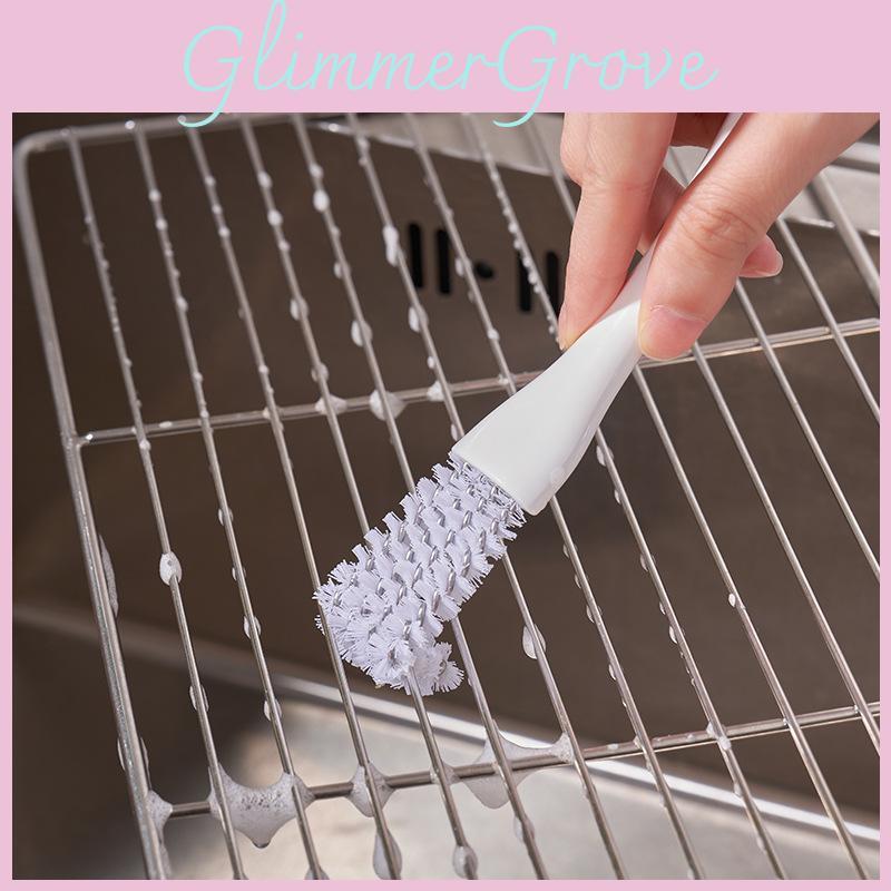 Kitchen Stove Cleaning Brush With Plastic Handle For Grills And Tight Spaces