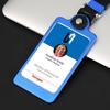 1PC ID Card Holder Luggage Tags Card Holder Travel Identification Name Tags Business ID Badge Card Holder With Lanyard