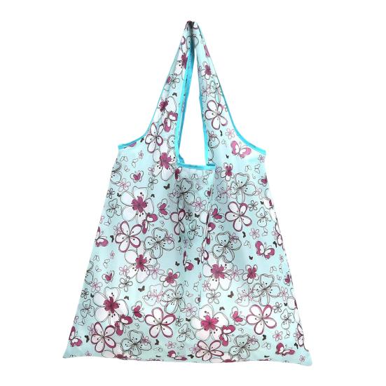Tote Bag Eco-friendly Large Capacity Portable Print Square Storage Polyester Foldable Design Beach Bag Vacation Use