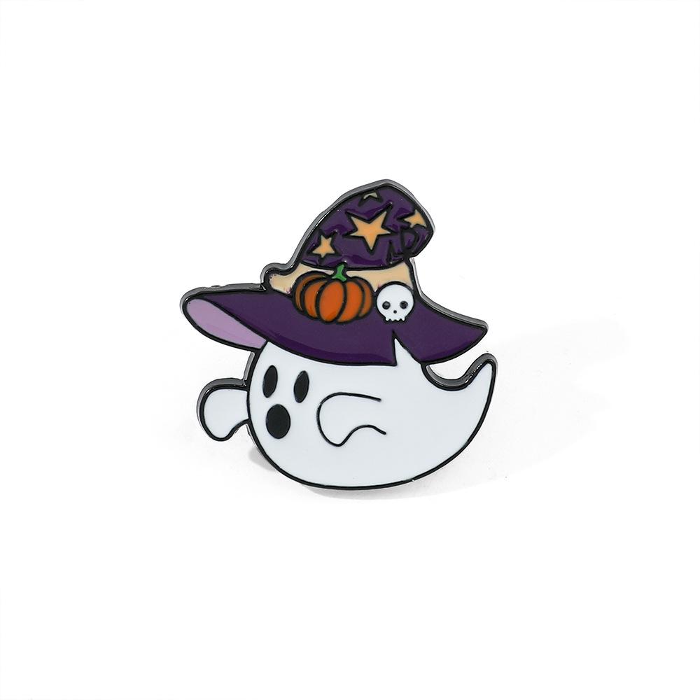 Funny Halloween Brooch Skull Cute Ghost Pumpkin Metal Badge Alloy Bag Pin