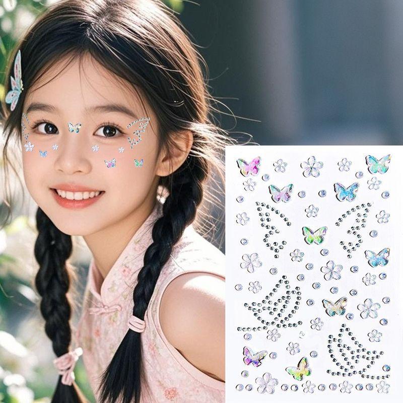 Decorative Stickers for the Face, Concert Face Stickers, Pink Bow Makeup Accessories, Face Makeup Stickers, Diamonds