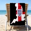 EnglFootball Crest Beach Towel - Soft, Absorbent Microfiber, Lightweight, Ideal for The Beach, Parties, Travel, Camping fan gifts