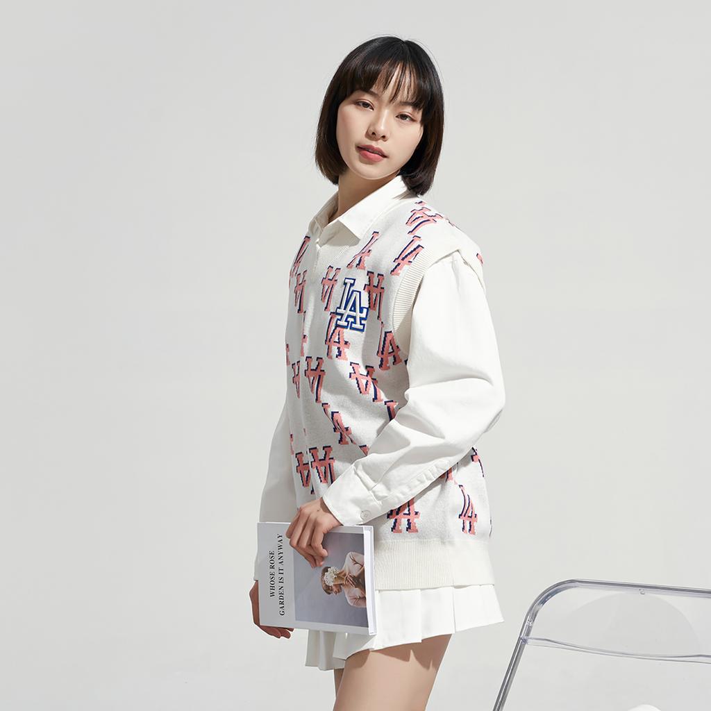 New MLB Vests Unisex Cream 3AKPM0331-07CRS