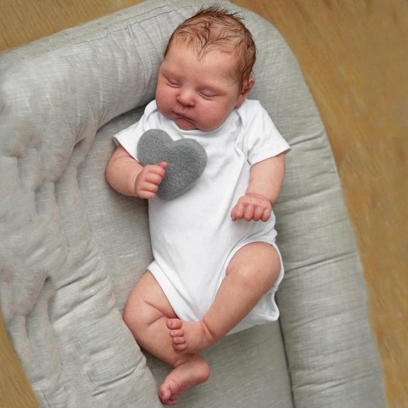 

20 50 см персики Bebe Reborn Baby Doll с укоренившимися волосами Мягкая на ощупь ткань Кукла для моделирования возрождения тела Реалистичная 3D окрашенная кожа Куклы для новорожденных для детей cloth body