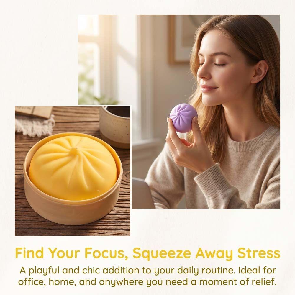 Soft Fidget Dumplings Squishy Toy Slow Rising Squishy Bun Novelty Dumpling Sensory Toy  Adults&Kids
